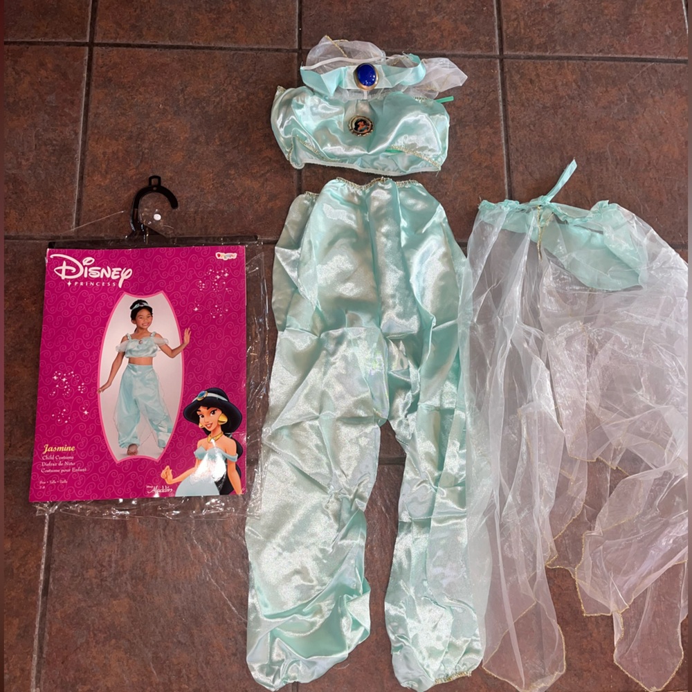 Jasmine Disney Princess Girl’s Halloween Costume- 3 piece dress, tutu, headband
